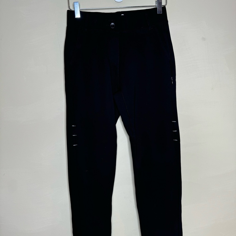 Betabrand Pants petite Small Long Black Cigarette zipper pant